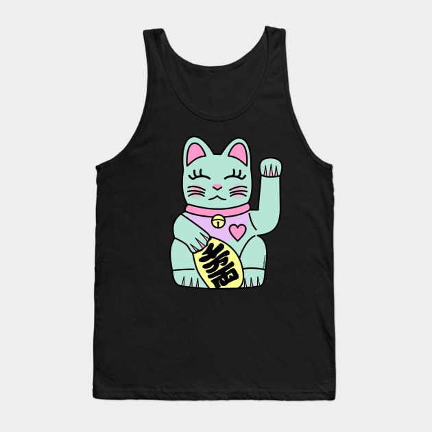 Mint maneki neko Tank Top by Pendientera